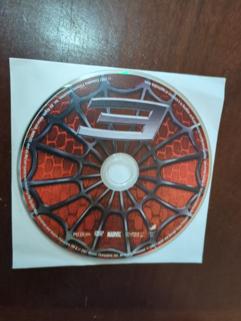 Spider-Man 3 2007 Movie DVD Marvel Sony Columbia Pictures disc only